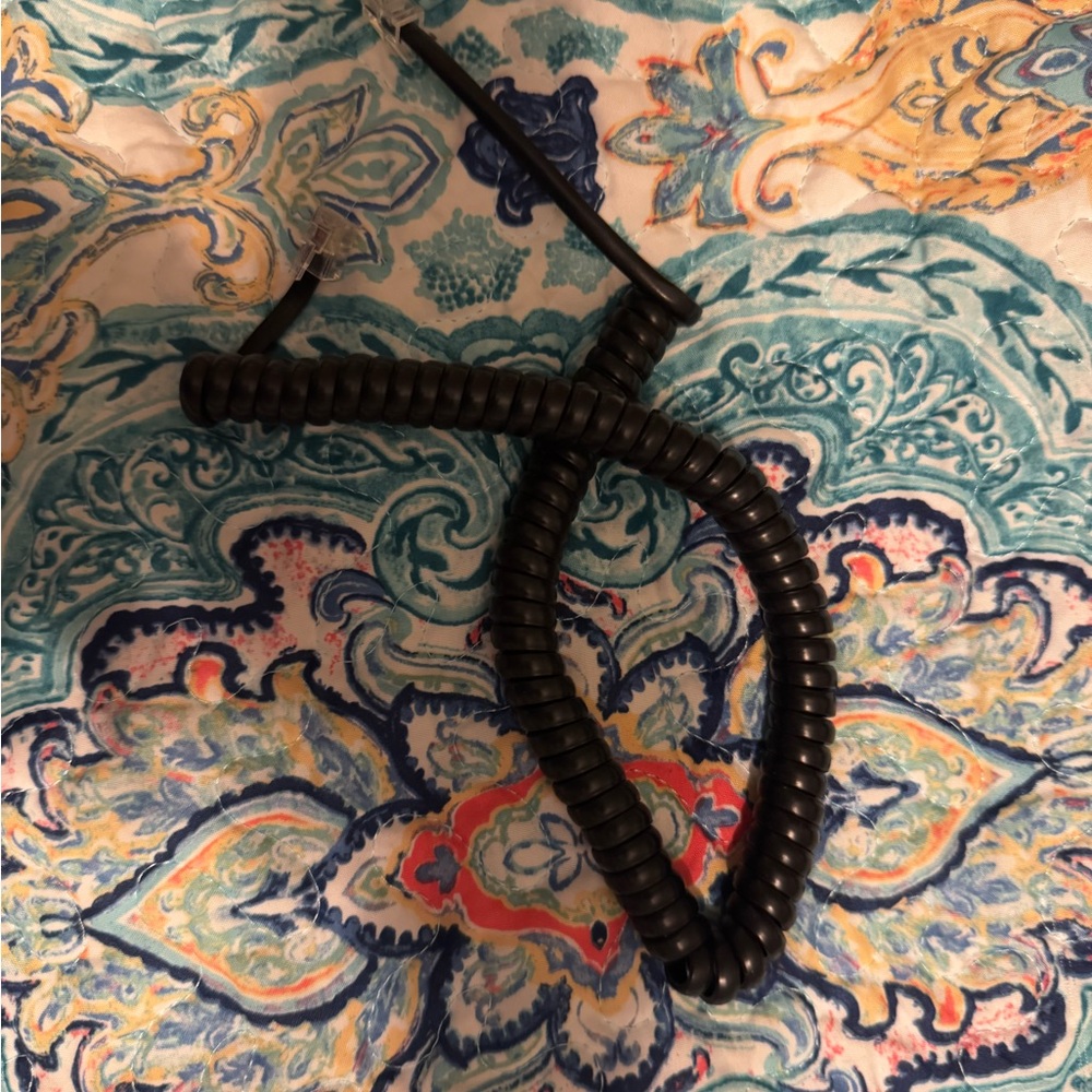Black Coiled VoIP Phone Adapter
